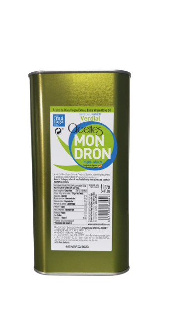 Aceite de Oliva Mondrón Virgen Extra VERDIAL - LATA 1 LT (Campaña 24-25)